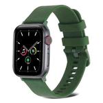 Plain Weave Silicone Watch Band For Apple Watch Series 8&7 41mm / SE 2&6&SE&5&4 40mm / 3&2&1 38mm(Green)