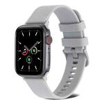 Plain Weave Silicone Watch Band For Apple Watch Series 8&7 41mm / SE 2&6&SE&5&4 40mm / 3&2&1 38mm(Grey)