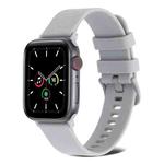 Plain Weave Silicone Watch Band For Apple Watch Ultra 49mm / Series 8&7 45mm / SE 2&6&SE&5&4 44mm / 3&2&1 42mm(Grey)