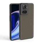 For OnePlus 10R / Ace Ultra-thin Carbon Fiber Texture Printing Phone Case(Gold)
