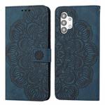 For Samsung Galaxy A13 4G Mandala Embossed Flip Leather Phone Case(Blue)