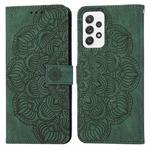 For Samsung Galaxy A23 Mandala Embossed Flip Leather Phone Case(Green)