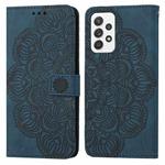 For Samsung Galaxy A23 Mandala Embossed Flip Leather Phone Case(Blue)