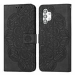 For Samsung Galaxy A32 5G Mandala Embossed Flip Leather Phone Case(Black)