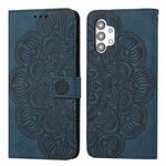 For Samsung Galaxy A32 5G Mandala Embossed Flip Leather Phone Case(Blue)