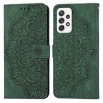 For Samsung Galaxy A72 4G / 5G Mandala Embossed Flip Leather Phone Case(Green)