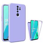 For Oppo A9 2020 Imitation Liquid Silicone 360 Full Body Phone Case(Purple)
