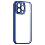 For iPhone 12 Shockproof Metal + Acrylic + TPU Phone Case(Blue)