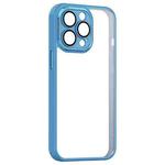 For iPhone 12 Pro Max Shockproof Metal + Acrylic + TPU Phone Case(Light Blue)