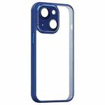 For iPhone 13 Shockproof Metal + Acrylic + TPU Phone Case(Blue)