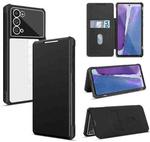 For Samsung Galaxy Note20 Magnetic Flip Leather Phone Case(Black)