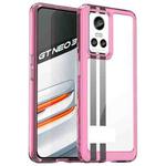 For Realme GT Neo3 Colorful Series Acrylic + TPU Phone Case(Transparent Pink)