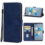 For Huawei Mate 40 Pro Leather Phone Case(Blue)