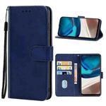 For Motorola Moto G42 Leather Phone Case(Blue)