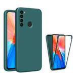 For Xiaomi Redmi Note 8 Imitation Liquid Silicone 360 Full Body Phone Case(Dark Green)