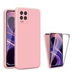 For OPPO Realme 8/8 Pro Imitation Liquid Silicone 360 Full Body Phone Case(Pink)