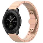 For Galaxy Watch 46mm Butterfly Buckle Stainless Steel Watch Band(Rose Gold)