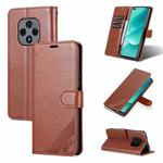 For Huawei Nova 9Z 5G AZNS Sheepskin Texture Flip Leather Phone Case(Brown)