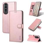For Honor 70 AZNS Skin Feel Calf Texture Flip Leather Phone Case(Rose Gold)
