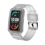 For Huawei Watch Fit / Honor Watch ES Integrated TPU Watch Band(Frosted Transparent)