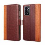 For OPPO A36 4G / A76 4G Global Ostrich Texture Flip Leather Case(Brown)