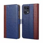 For OPPO Find X5 Pro Ostrich Texture Flip Leather Case(Blue)