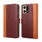 For OPPO Reno7 4G / F21 Pro 4G Ostrich Texture Flip Leather Case(Brown)