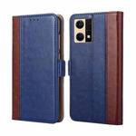 For OPPO Reno7 4G / F21 Pro 4G Ostrich Texture Flip Leather Case(Blue)