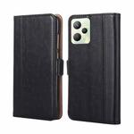 For OPPO Realme C35 Ostrich Texture Flip Leather Case(Black)