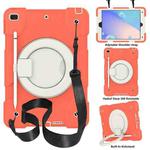 For iPad 10.2 2019/10.2 2020/10.2 2021 Silicone + PC Full Body Protection Tablet Case With Holder & Strap(Orange)