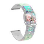 For Samsung Galaxy Watch4 20mm Transparent Printed TPU Silicone Watch Band(8)