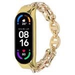 For Xiaomi Mi Band 4 / 3 Metal Chain Stainless Steel Watch Band(Gold)
