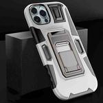 For iPhone 12 Pro Max MechaWarrior Multifunctional Holder Phone Case(White)