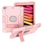 For iPad mini 3/2/1 Silicone + PC Protective Case with Stand(Rose Gold)