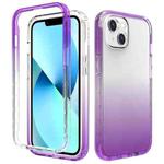 For iPhone 14 Two-color Gradual Change PC+TPU Phone Case (Purple)