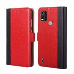 For Nokia C21 Plus Ostrich Texture Flip Leather Phone Case(Red)