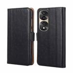 For Honor 70 Pro / 70 Pro+ Ostrich Texture Flip Leather Phone Case(Black)