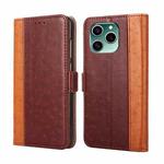For Honor 60 SE Ostrich Texture Flip Leather Phone Case(Brown)
