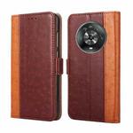 For Honor Magic4 Ostrich Texture Flip Leather Phone Case(Brown)