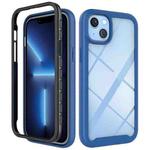 For iPhone 14 Starry Sky Solid Color PC + TPU Phone Case (Royal Blue)