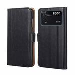 For Xiaomi Poco M4 Pro Ostrich Texture Flip Leather Phone Case(Black)