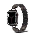 D-shaped Rhombus Metal Watch Band For Apple Watch Series 8&7 41mm / SE 2&6&SE&5&4 40mm / 3&2&1 38mm(Black)