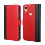 For Kyocera KY-51B Ostrich Texture Flip Leather Phone Case(Red)