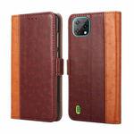 For Blackview A55 Ostrich Texture Flip Leather Phone Case(Brown)