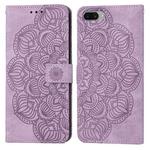 For OPPO A3s / A5 / Realme C1 Mandala Embossed Flip Leather Phone Case(Purple)