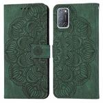 For OPPO A92 / A72 / A52 Mandala Embossed Flip Leather Phone Case(Green)