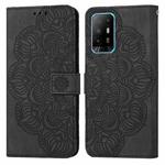 For OPPO A94 5G Mandala Embossed Flip Leather Phone Case(Black)