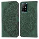 For OPPO A94 5G Mandala Embossed Flip Leather Phone Case(Green)