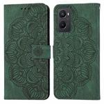 For OPPO A96 4G / Realme 9i Mandala Embossed Flip Leather Phone Case(Green)