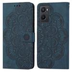 For OPPO A96 4G / Realme 9i Mandala Embossed Flip Leather Phone Case(Blue)